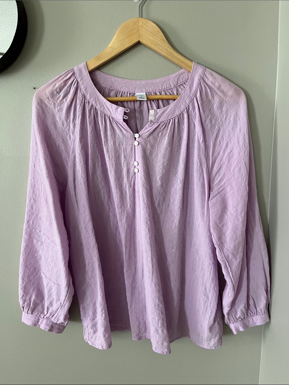 Old Navy Light Lavender Peasant Blouse